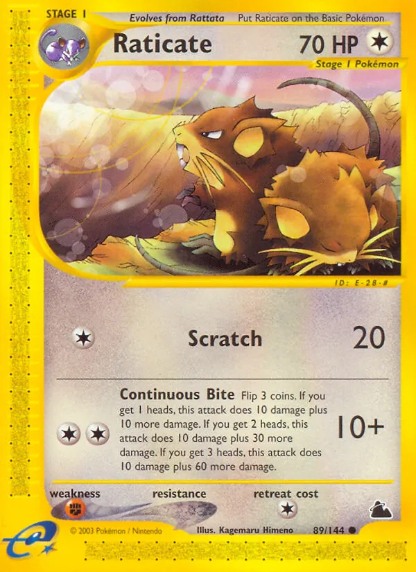 Raticate — Skyridge #89 (Pokémon TCG card)