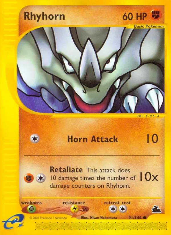 Rhyhorn — Skyridge #91 (Pokémon TCG card)