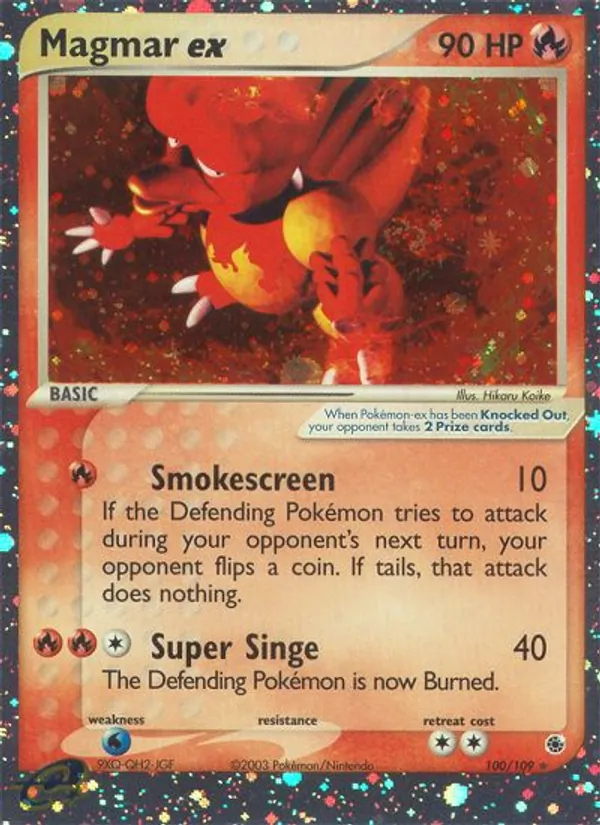 Magmar ex — Ruby & Sapphire #100 (Pokémon TCG card)
