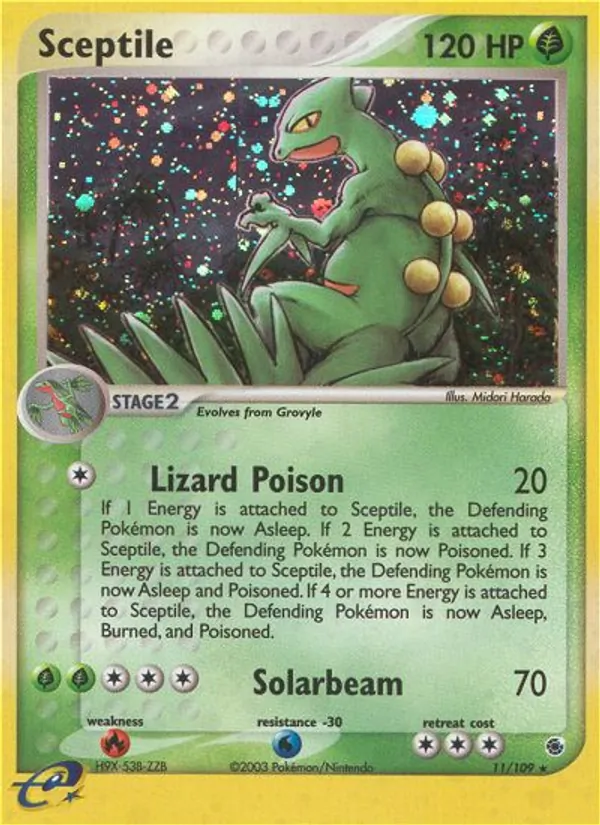 Sceptile — Ruby & Sapphire #11 (Pokémon TCG card)