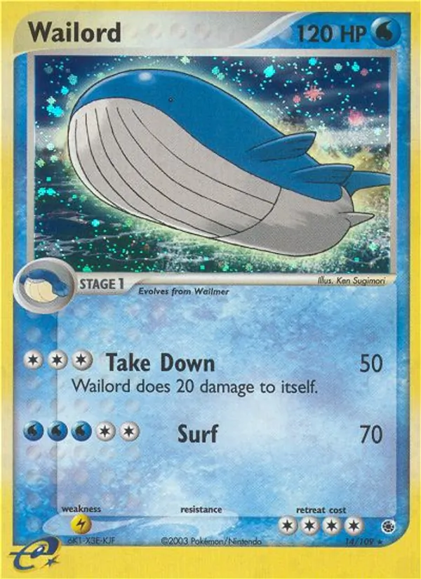 Wailord — Ruby & Sapphire #14 (Pokémon TCG card)