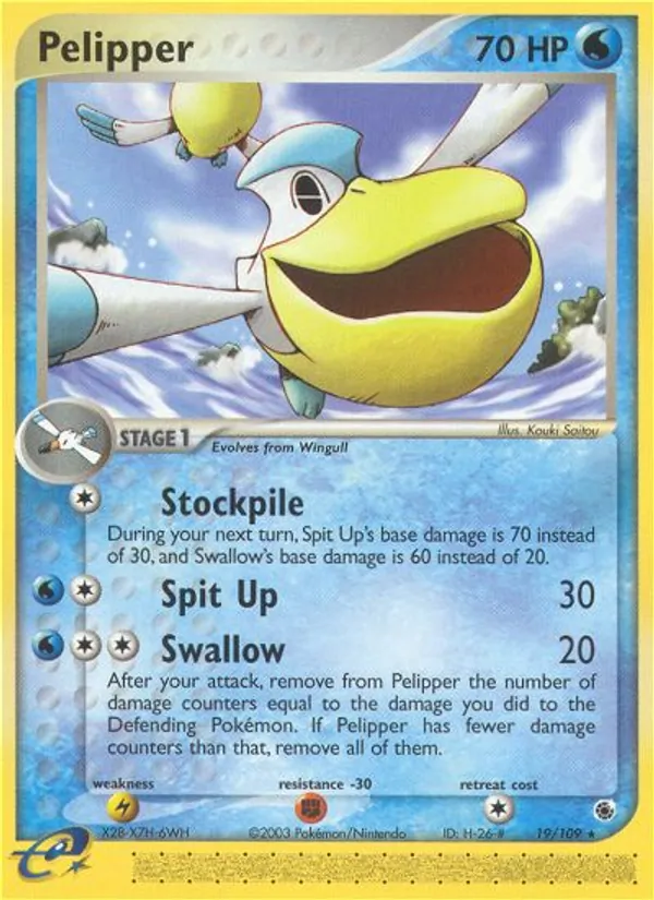 Pelipper — Ruby & Sapphire #19 (Pokémon TCG card)