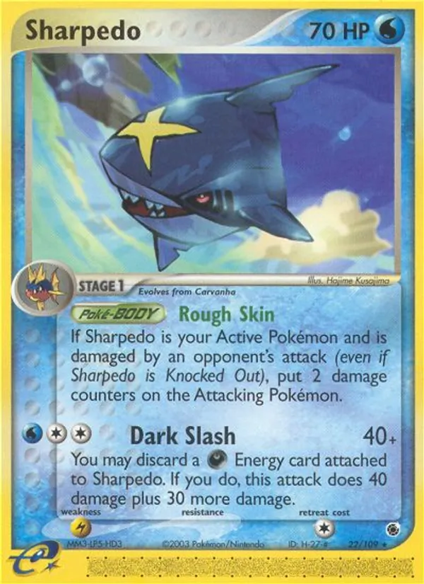 Sharpedo — Ruby & Sapphire #22 (Pokémon TCG card)