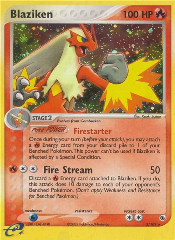 Blaziken — Ruby & Sapphire #3 (Pokémon TCG card)