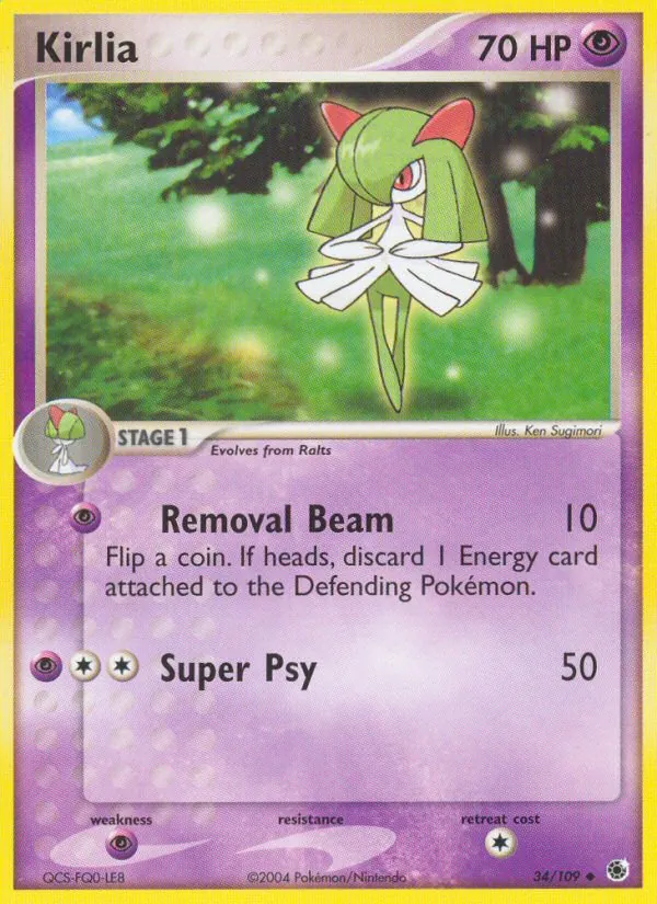 Kirlia — Ruby & Sapphire #34 (Pokémon TCG card)