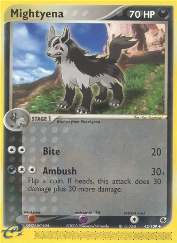 Mightyena — Ruby & Sapphire #42 (Pokémon TCG card)