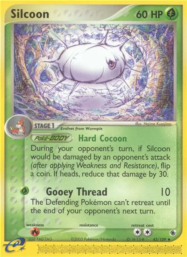 Silcoon — Ruby & Sapphire #43 (Pokémon TCG card)