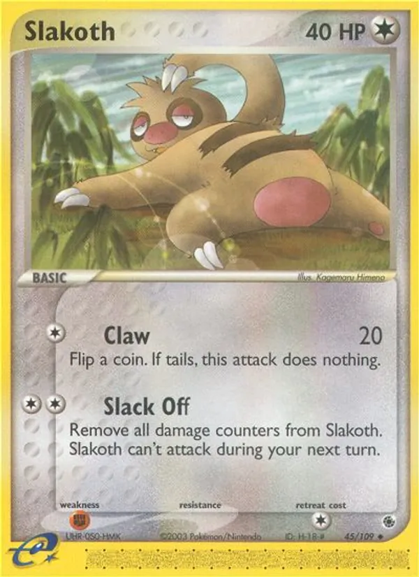 Slakoth — Ruby & Sapphire #45 (Pokémon TCG card)
