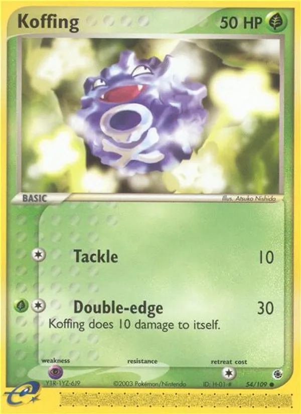 Koffing — Ruby & Sapphire #54 (Pokémon TCG card)