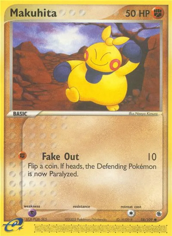 Makuhita — Ruby & Sapphire #58 (Pokémon TCG card)