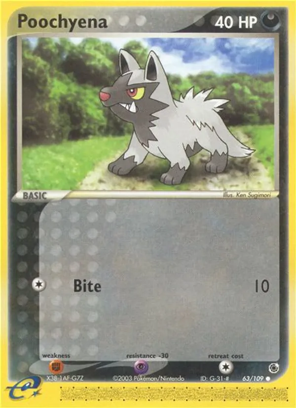 Poochyena — Ruby & Sapphire #63 (Pokémon TCG card)