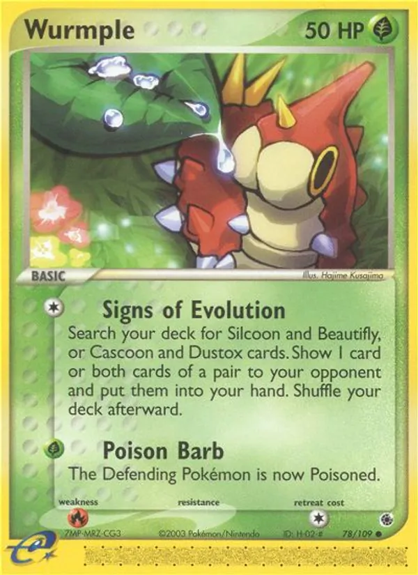 Wurmple — Ruby & Sapphire #78 (Pokémon TCG card)