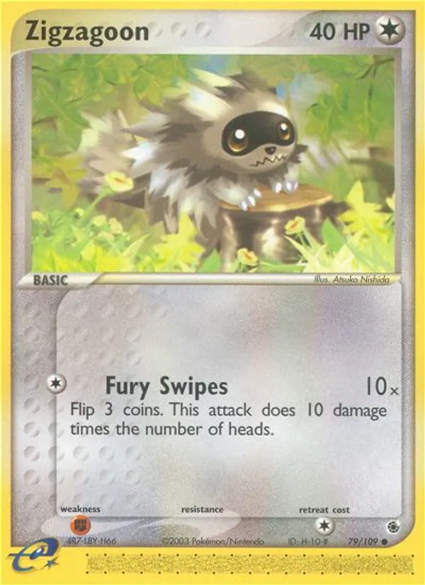 Zigzagoon — Ruby & Sapphire #79 (Pokémon TCG card)