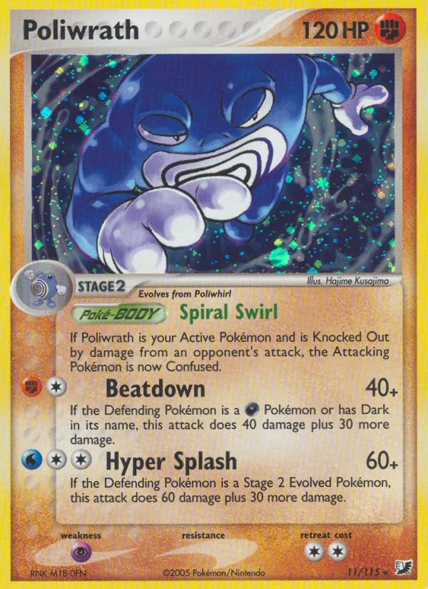 Poliwrath — Unseen Forces #11 (Pokémon TCG card)