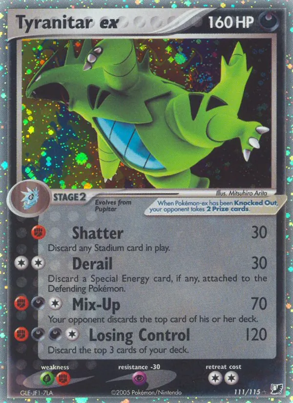 Tyranitar ex — Unseen Forces #111 (Pokémon TCG card)