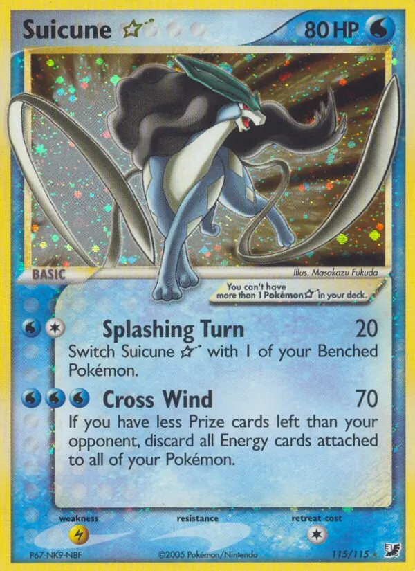 Suicune ☆ — Unseen Forces #115 (Pokémon TCG card)