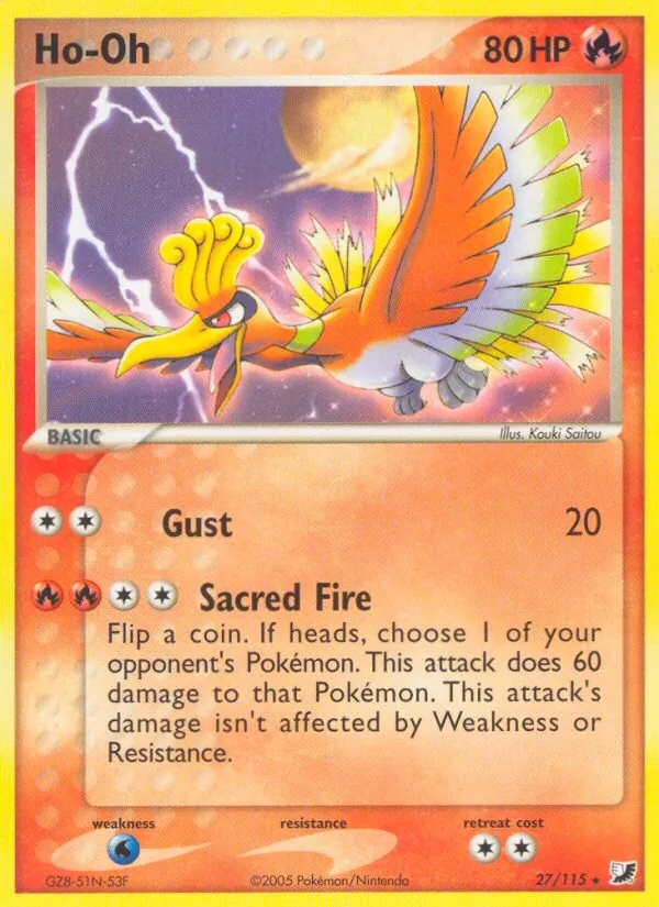 Ho-Oh — Unseen Forces #27 (Pokémon TCG card)