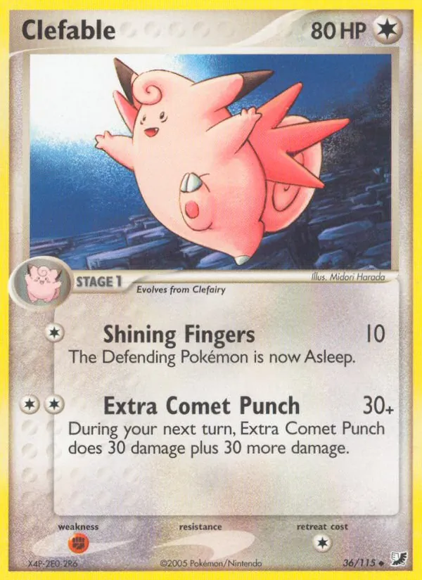 Clefable — Unseen Forces #36 (Pokémon TCG card)