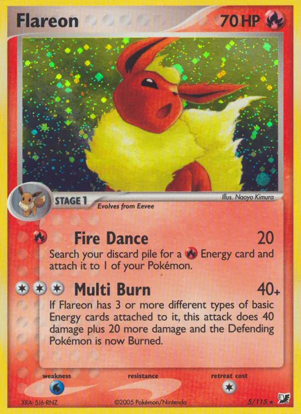 Flareon — Unseen Forces #5 (Pokémon TCG card)