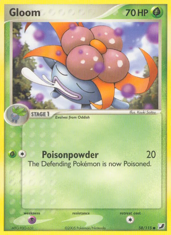 Gloom — Unseen Forces #58 (Pokémon TCG card)