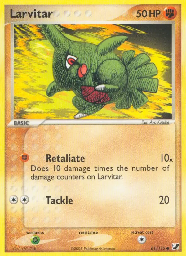 Larvitar — Unseen Forces #61 (Pokémon TCG card)