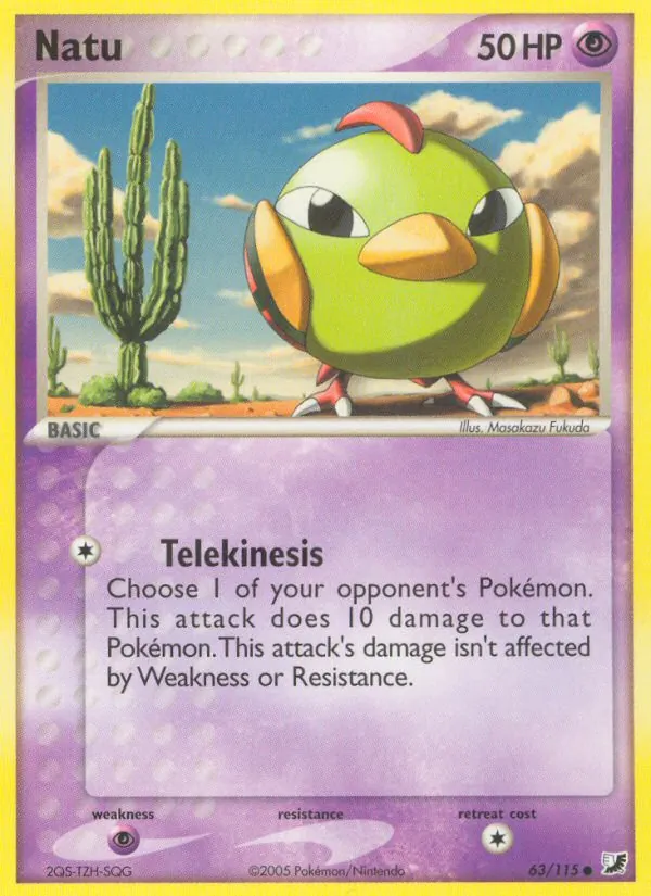 Natu — Unseen Forces #63 (Pokémon TCG card)