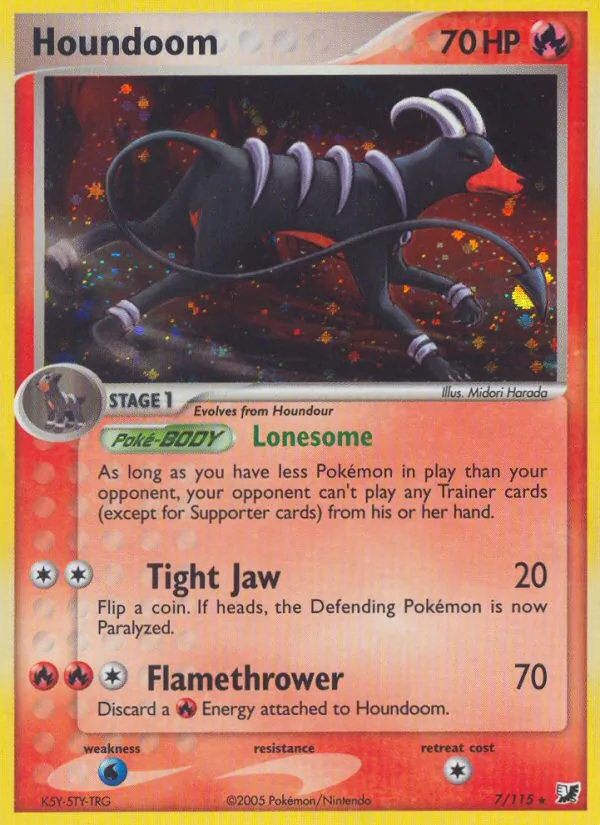 Houndoom — Unseen Forces #7 (Pokémon TCG card)