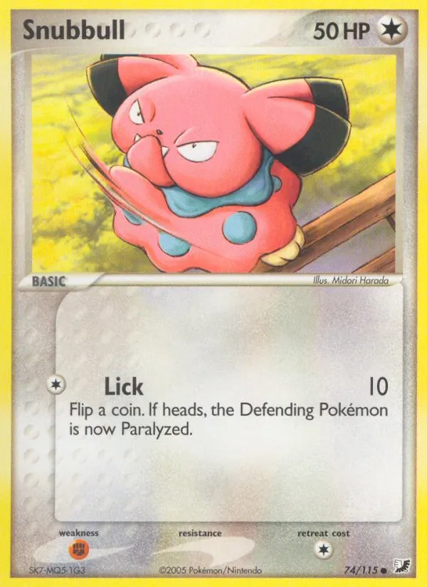 Snubbull — Unseen Forces #74 (Pokémon TCG card)