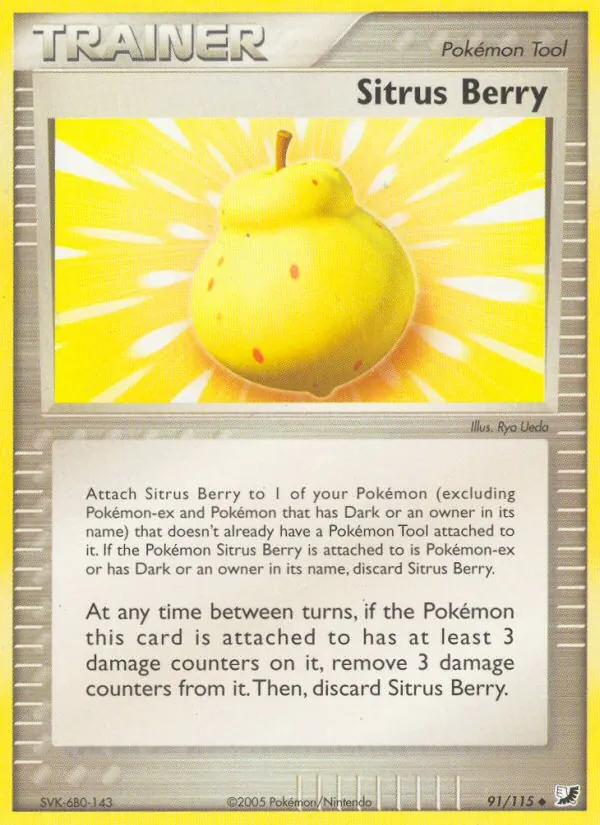 Sitrus Berry — Unseen Forces #91 (Pokémon TCG card)
