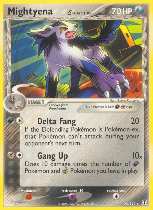 Mightyena δ — Delta Species #24 (Pokémon TCG card)