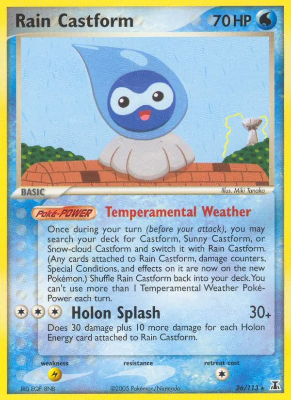 Rain Castform — Delta Species #26 (Pokémon TCG card)