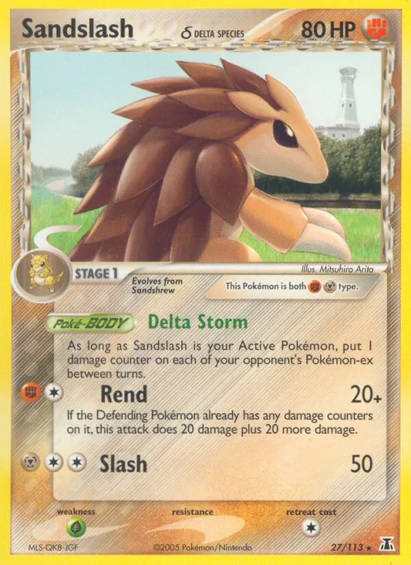 Sandslash δ — Delta Species #27 (Pokémon TCG card)