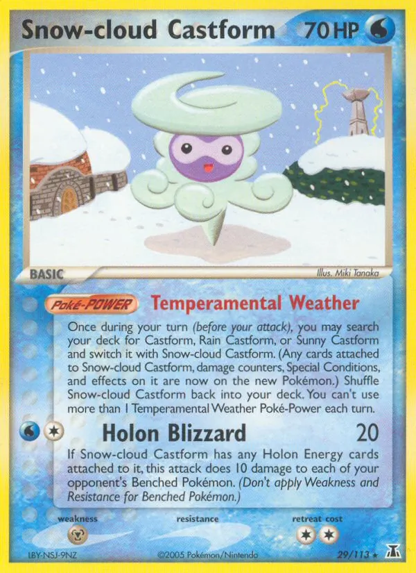 Snow-cloud Castform — Delta Species #29 (Pokémon TCG card)