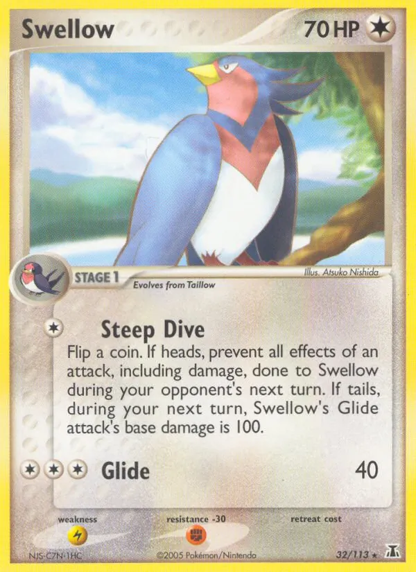 Swellow — Delta Species #32 (Pokémon TCG card)