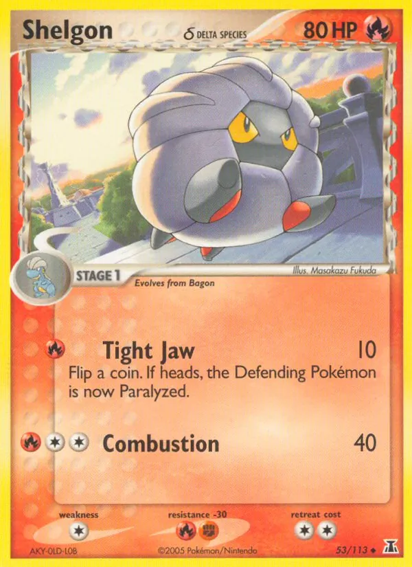 Shelgon δ — Delta Species #53 (Pokémon TCG card)