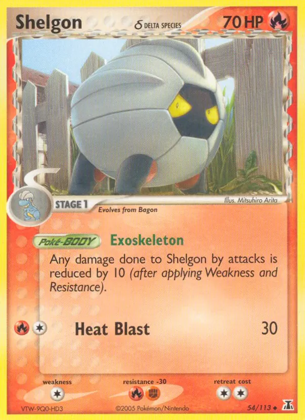 Shelgon δ — Delta Species #54 (Pokémon TCG card)