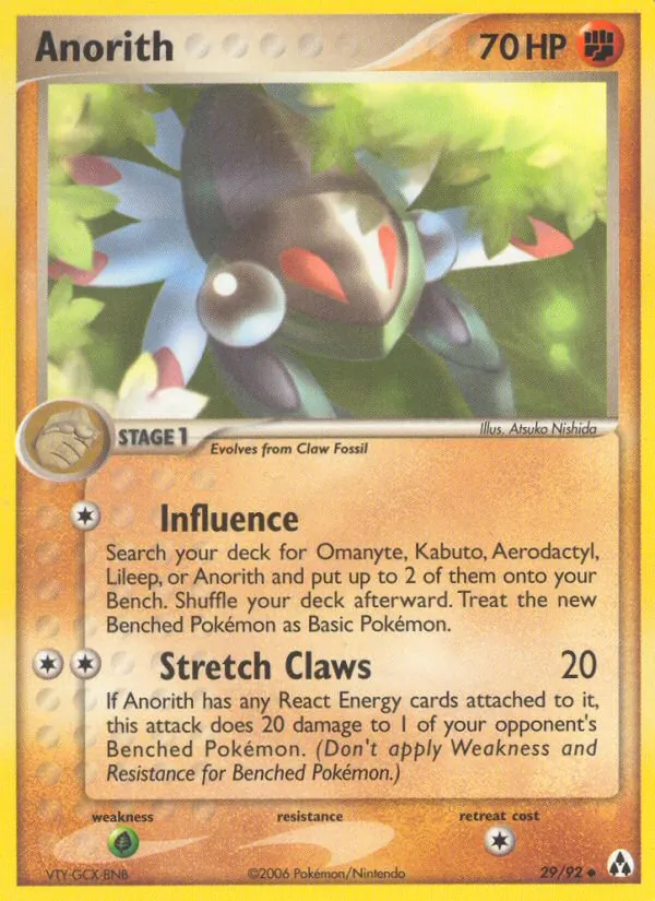 Anorith — Legend Maker #29 (Pokémon TCG card)
