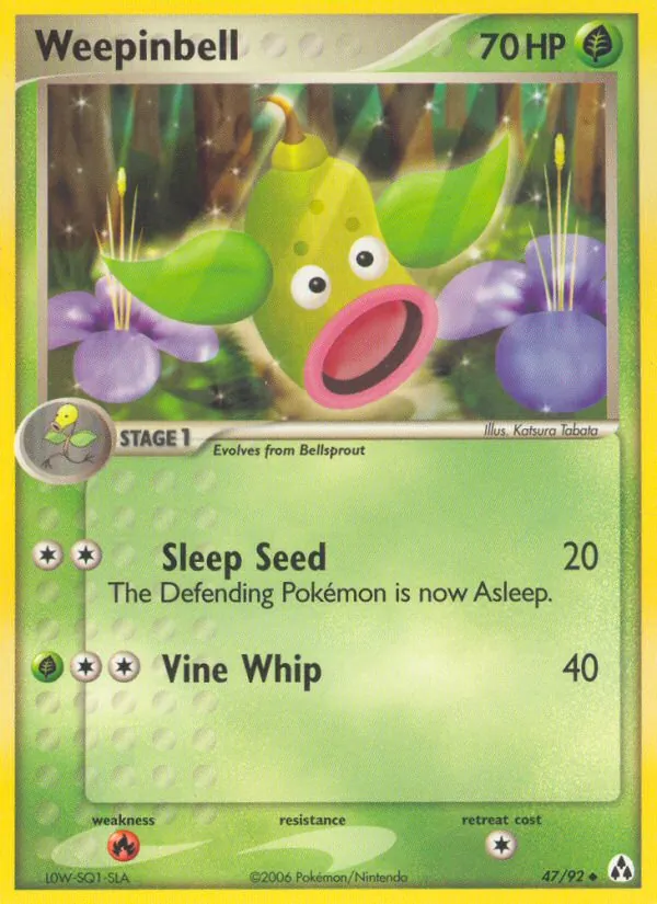 Weepinbell — Legend Maker #47 (Pokémon TCG card)