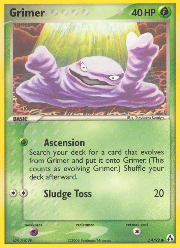 Grimer — Legend Maker #54 (Pokémon TCG card)