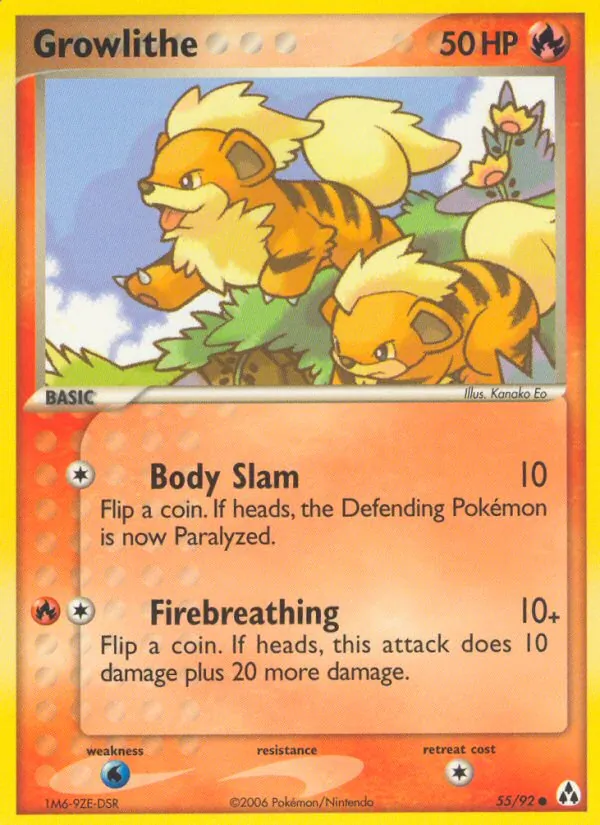 Growlithe — Legend Maker #55 (Pokémon TCG card)