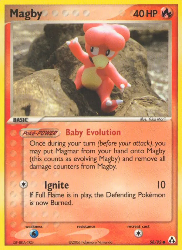 Magby — Legend Maker #58 (Pokémon TCG card)