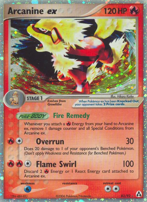 Arcanine ex — Legend Maker #83 (Pokémon TCG card)