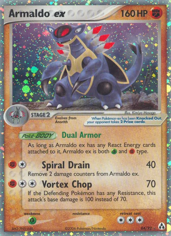 Armaldo ex — Legend Maker #84 (Pokémon TCG card)