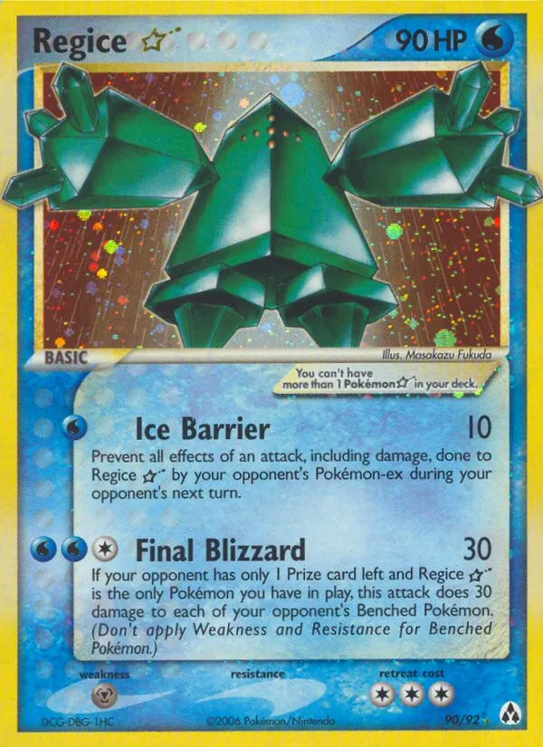 Regice ☆ — Legend Maker #90 (Pokémon TCG card)