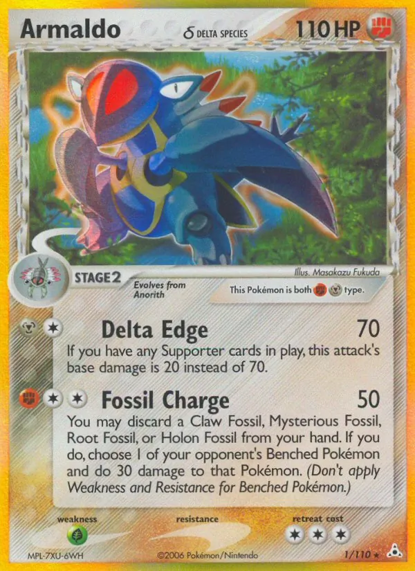 Armaldo δ — Holon Phantoms #1 (Pokémon TCG card)