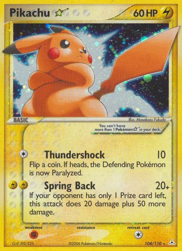 Pikachu Star — Holon Phantoms #104 (Pokémon TCG card)