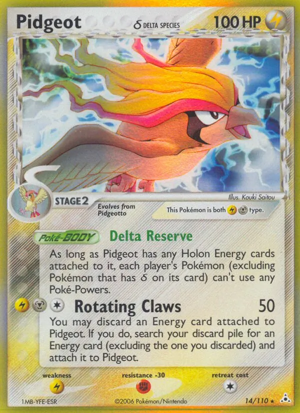 Pidgeot δ — Holon Phantoms #14 (Pokémon TCG card)