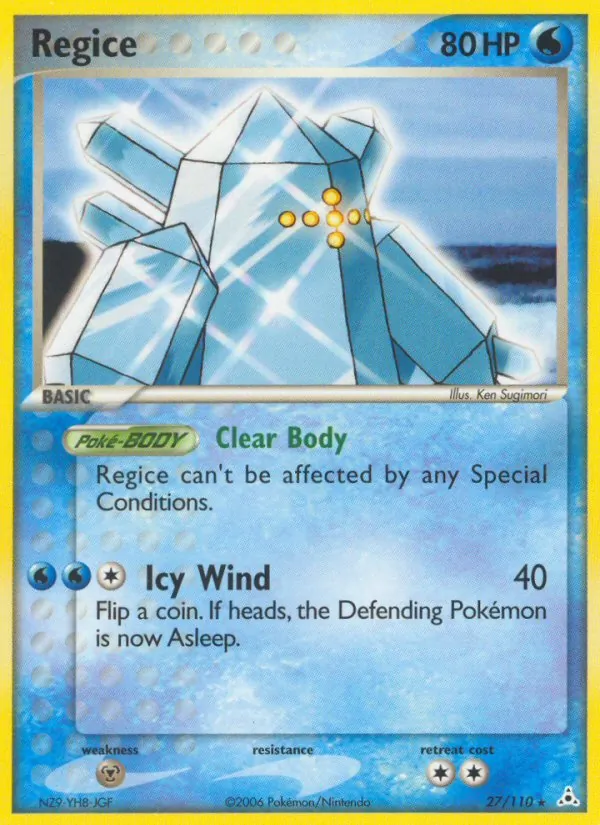 Regice — Holon Phantoms #27 (Pokémon TCG card)
