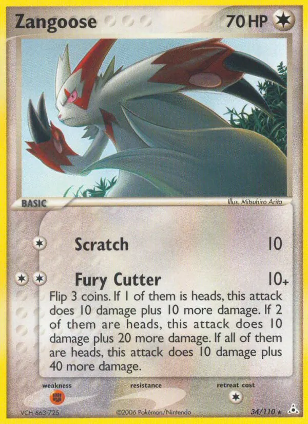 Zangoose — Holon Phantoms #34 (Pokémon TCG card)
