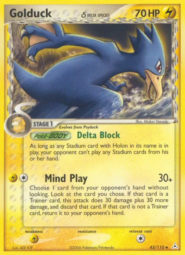 Golduck δ — Holon Phantoms #43 (Pokémon TCG card)